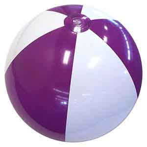 24'' Purple & White Beach Balls