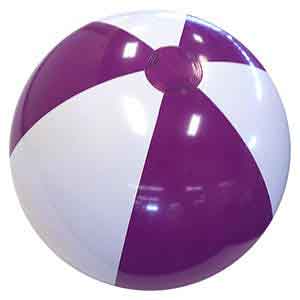 24'' Purple & White Beach Balls