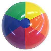 24'' Rainbow Bright Beach Balls