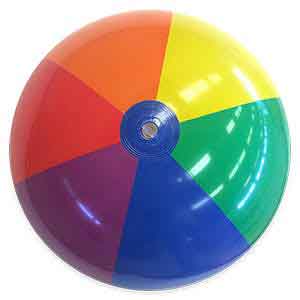 24'' Rainbow Bright Beach Balls