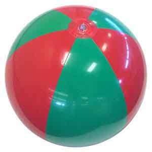 24'' Red & Green Beach Balls Direct