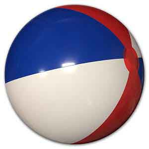 100 / 24'' Red White & Blue Beach Balls