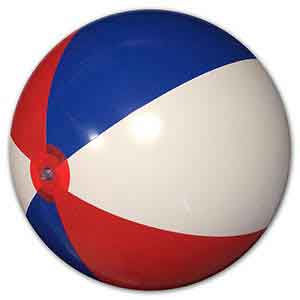 100 / 24'' Red White & Blue Beach Balls
