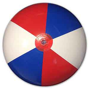 100 / 24'' Red White & Blue Beach Balls