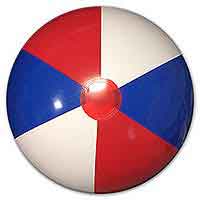 100 / 24'' Red White & Blue Beach Balls