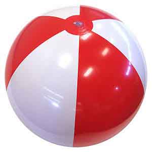 24'' Red & White Beach Balls