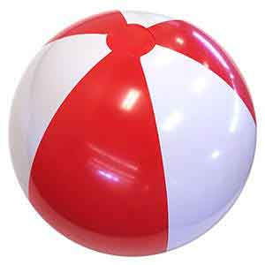 24'' Red & White Beach Balls
