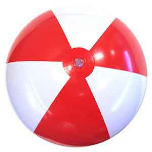 24'' Red & White Beach Balls