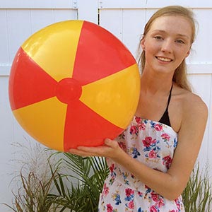 24'' Red & Yellow Beach Balls Direct