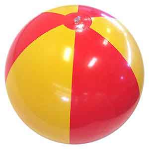 24'' Red & Yellow Beach Balls Direct
