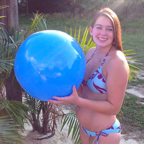 24'' Solid Light Blue Beach Balls