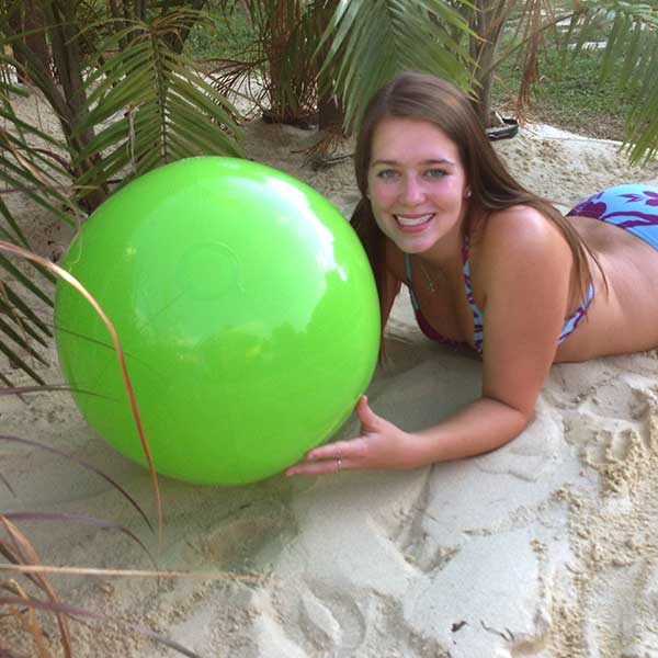 24'' Solid Lime Green Beach Balls
