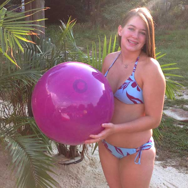 24'' Solid Purple Beach Balls