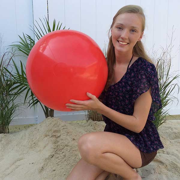 24'' Solid Red Beach Balls