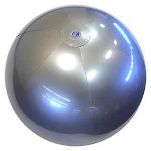 24'' Solid Silver Beach Balls