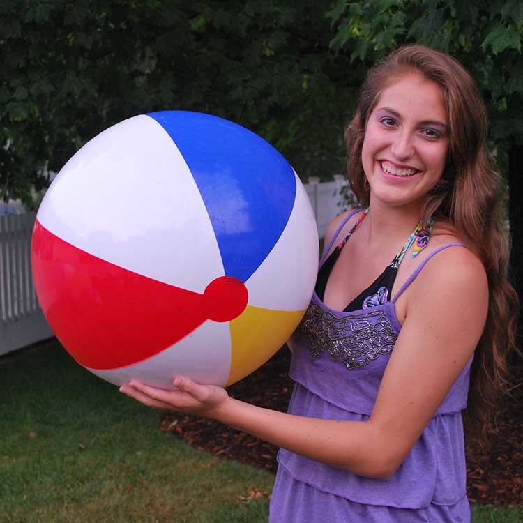 24'' Traditional Red Dot Beach Balls