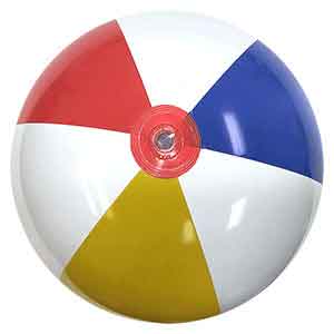 24'' Traditional Red Dot Beach Balls