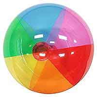 20'' Translucent Rainbow Beach Balls