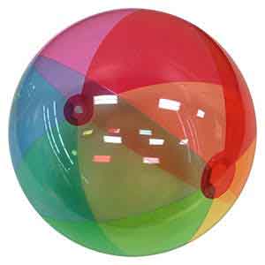 24'' Translucent Rainbow Beach Balls
