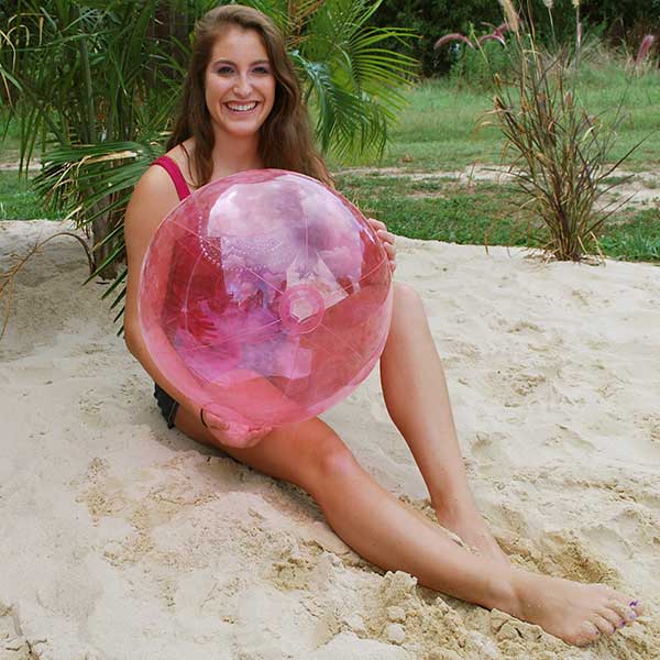 24'' Translucent Pink Beach Balls