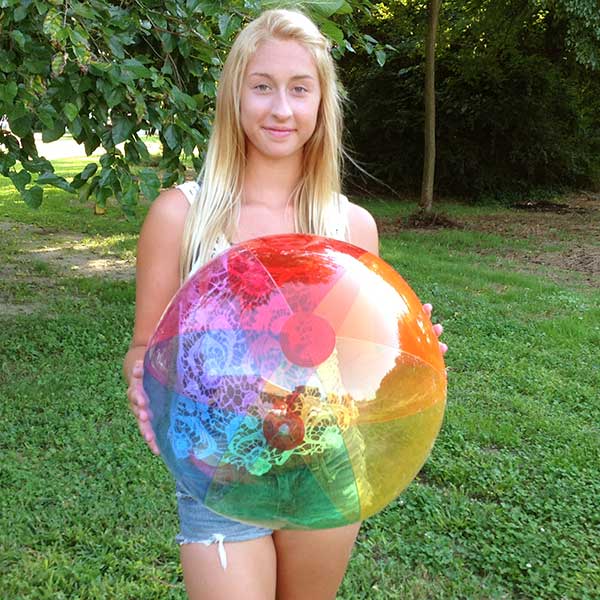 24'' Translucent Rainbow Beach Balls