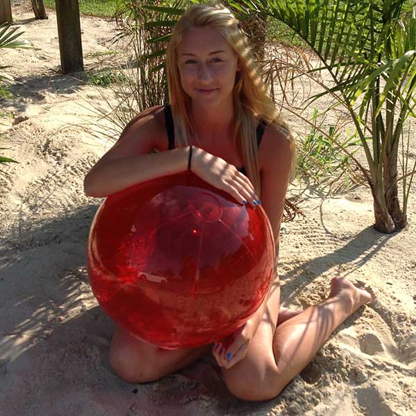 24'' Translucent Red Beach Balls