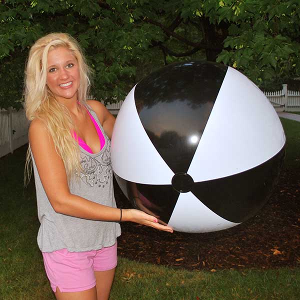 36'' Black & White Beach Balls