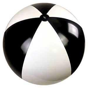 36'' Black & White Beach Balls