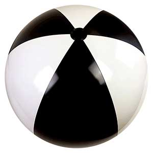 36'' Black & White Beach Balls