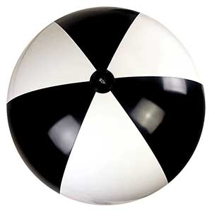 36'' Black & White Beach Balls