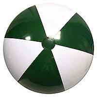 36'' Dark Green & White Beach Balls Direct
