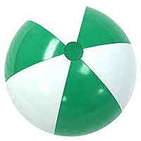 36'' Green & White Beach Balls