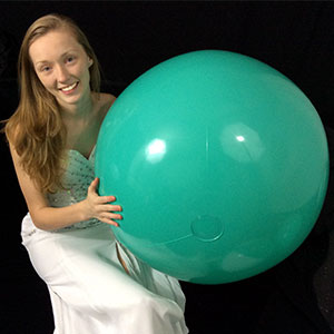 36'' Solid Teal Blue Beach Balls
