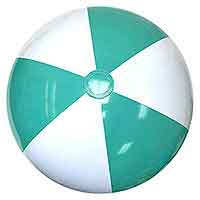 36'' Teal & White Beach Balls