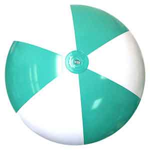 36'' Teal & White Beach Balls