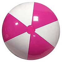 36'' Hot Pink & White Beach Balls