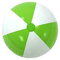 36'' Lime Green & White Beach Balls