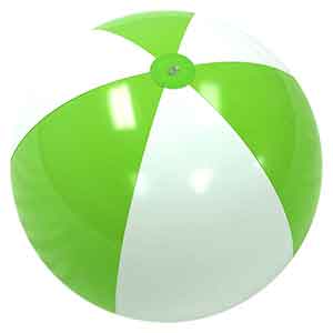 36'' Lime Green & White Beach Balls