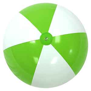 36'' Lime Green & White Beach Balls