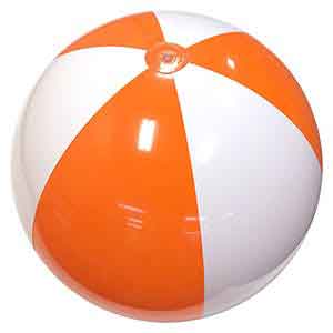 36'' Orange & White Beach Balls