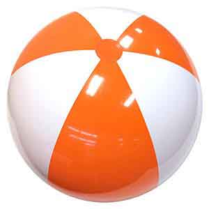 36'' Orange & White Beach Balls