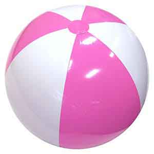 36'' Pink & White Beach Balls