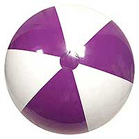 36'' Purple & White Beach Balls