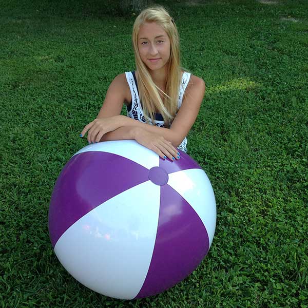 36'' Purple & White Beach Balls