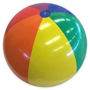 36'' Rainbow Bright Beach Balls