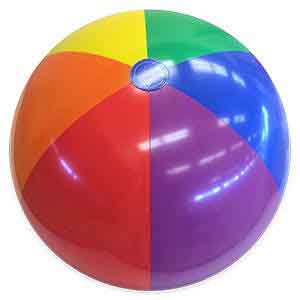 36'' Rainbow Bright Beach Balls