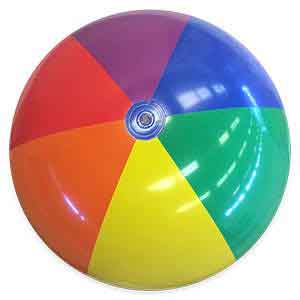 36'' Rainbow Bright Beach Balls