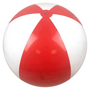 36'' Red & White Beach Balls