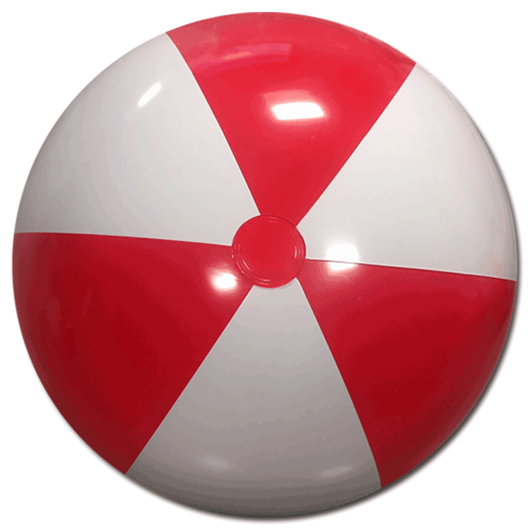 24 Solid White Beach Ball