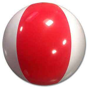 36'' Red & White Beach Balls
